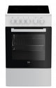 Beko FSS57000GW komfur og ovn Fritstående komfur Elektrisk Keramisk Sort, Hvid