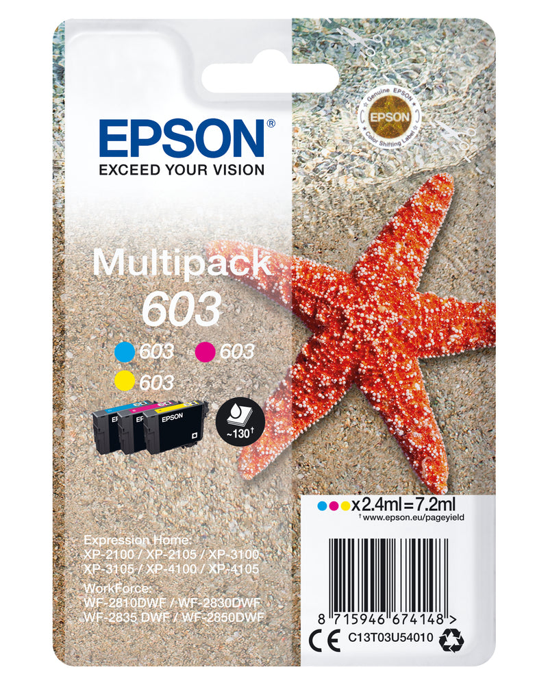 Epson C13T03U54020 blækpatron 1 stk Original Standard udbytte Blå, Magenta, Gul