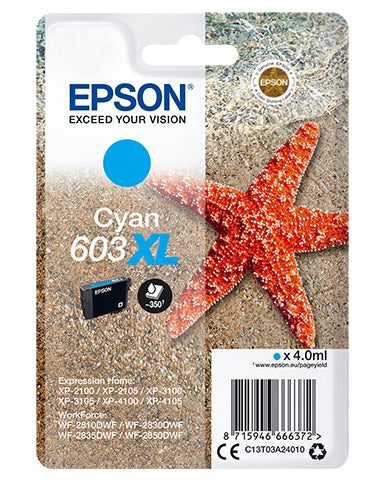 Epson C13T03A24020 blækpatron 1 stk Original Højt (XL) udbytte Blå
