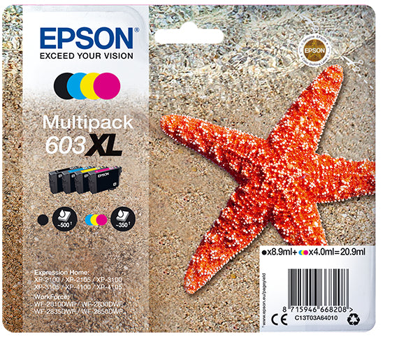 Epson C13T03A64010 blækpatron 1 stk Original Højt (XL) udbytte Sort, Blå, Magenta, Gul