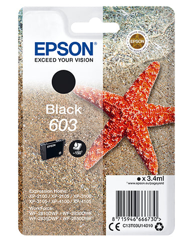 Epson C13T03U14010 blækpatron 1 stk Original Standard udbytte Sort