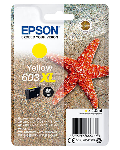 Epson C13T03A44020 blækpatron 1 stk Original Højt (XL) udbytte Gul