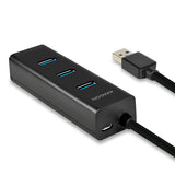 Axagon HUE-S2BP interface hub USB 3.2 Gen 1 (3.1 Gen 1) Type-A 5000 Mbit/s Sort