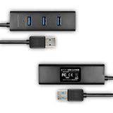 Axagon HUE-S2BP interface hub USB 3.2 Gen 1 (3.1 Gen 1) Type-A 5000 Mbit/s Sort