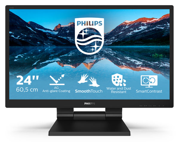 Philips 242B9TL/00 computerskærm 60,5 cm (23.8") 1920 x 1080 pixel Fuld HD LCD Berøringsskærm Sort