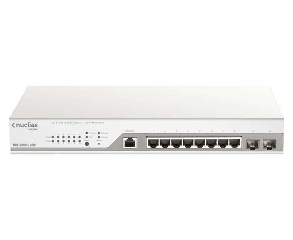 D-Link DBS-2000-10MP netværksswitch Administreret L2 Gigabit Ethernet (10/100/1000) Strøm over Ethernet (PoE) Grå