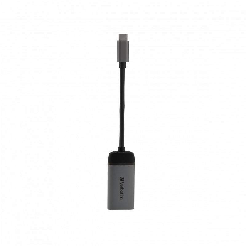 Verbatim 49143 videokabel adapter 0,1 m USB Type-C HDMI Sort, Sølv