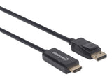 Manhattan 152679 videokabel adapter 1,8 m DisplayPort HDMI Sort