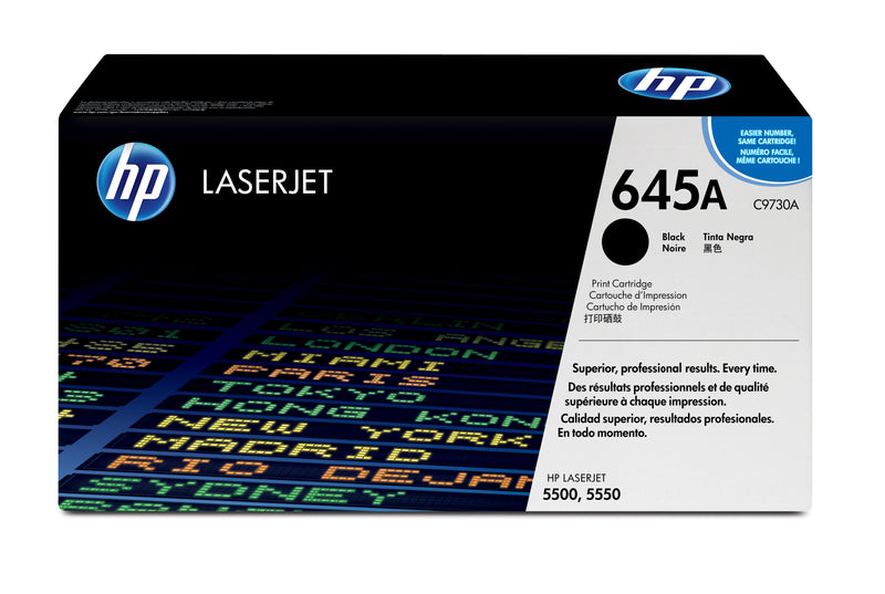 HP 645A Black Original LaserJet Toner Cartridge tonerpatron 1 stk