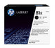 HP 81X High Yield Black Original LaserJet Toner Cartridge tonerpatron 1 stk