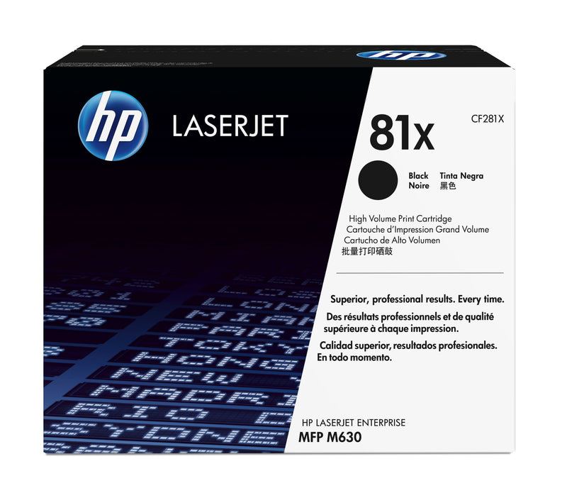 HP 81X High Yield Black Original LaserJet Toner Cartridge tonerpatron 1 stk