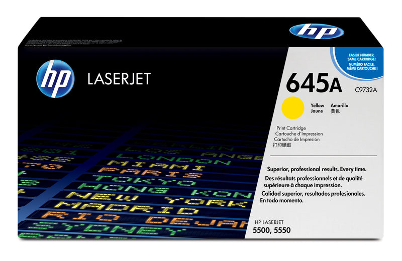 HP 645A Yellow Original LaserJet Toner Cartridge tonerpatron 1 stk