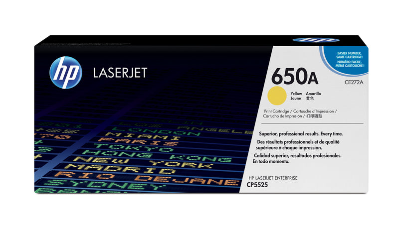 HP 650A Yellow Original LaserJet Toner Cartridge tonerpatron 1 stk