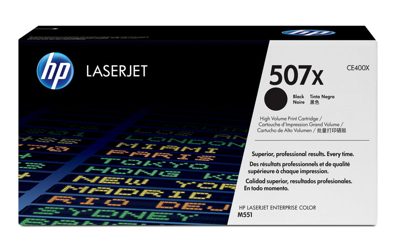 HP 507X High Yield Black Original LaserJet Toner Cartridge tonerpatron 1 stk