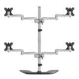 StarTech.com ARMQUADSS skærmbeslag og -stativer 81,3 cm (32") Skrivebord Sort, Sølv