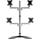 StarTech.com ARMQUADSS skærmbeslag og -stativer 81,3 cm (32") Skrivebord Sort, Sølv