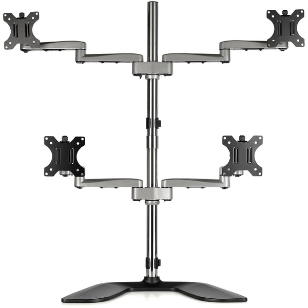 StarTech.com ARMQUADSS skærmbeslag og -stativer 81,3 cm (32") Skrivebord Sort, Sølv