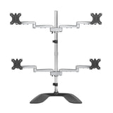 StarTech.com ARMQUADSS skærmbeslag og -stativer 81,3 cm (32") Skrivebord Sort, Sølv