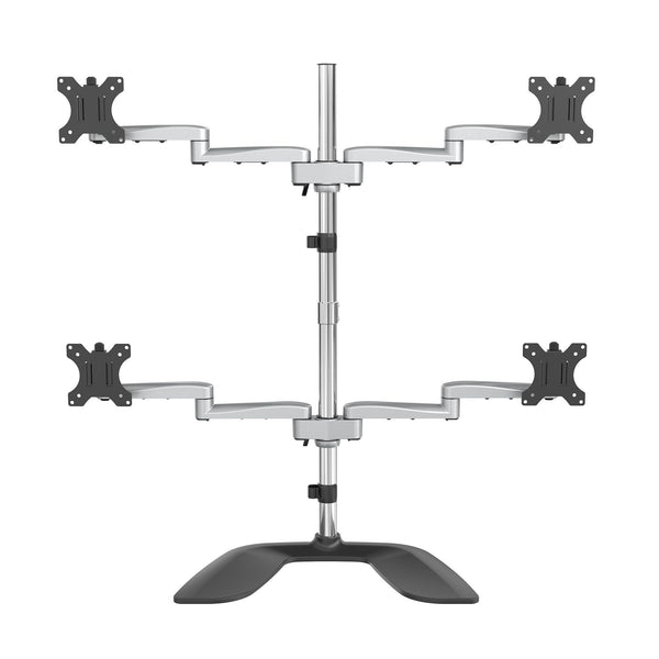 StarTech.com ARMQUADSS skærmbeslag og -stativer 81,3 cm (32") Skrivebord Sort, Sølv