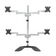 StarTech.com ARMQUADSS skærmbeslag og -stativer 81,3 cm (32") Skrivebord Sort, Sølv