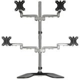 StarTech.com ARMQUADSS skærmbeslag og -stativer 81,3 cm (32") Skrivebord Sort, Sølv