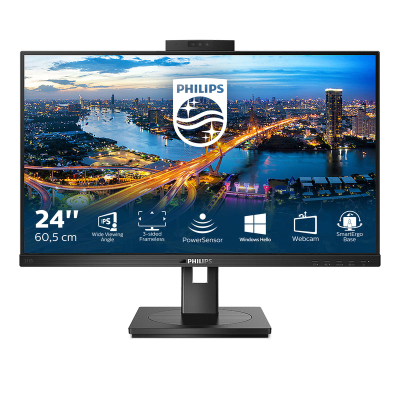 Philips B Line 242B1H/00 computerskærm 60,5 cm (23.8") 1920 x 1080 pixel Fuld HD LED Sort