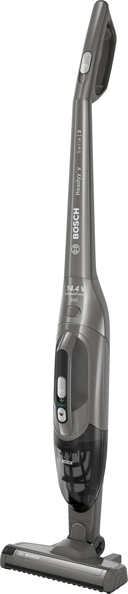 Bosch Serie 2 BBHF214G stav støvsuger & elektrisk kost 2-i-1 stangstøvsuger Batteri Dry Poseløs Grå