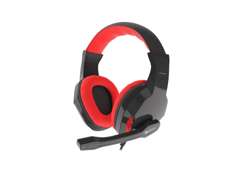GENESIS Argon 110 Headset Ledningsført Spil Sort, Rød