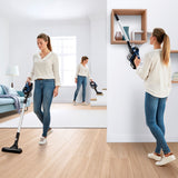Bosch Serie 6 BBS611PCK stav støvsuger & elektrisk kost 2-i-1 stangstøvsuger Batteri Dry Hygiejnefilter Poseløs Blå 2,5 At