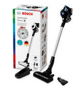Bosch Serie 6 BBS611PCK stav støvsuger & elektrisk kost 2-i-1 stangstøvsuger Batteri Dry Hygiejnefilter Poseløs Blå 2,5 At
