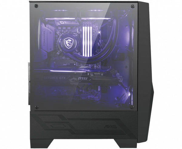 MSI MAG Forge 100M Midi Tower Sort, Transparent