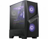MSI MAG Forge 100M Midi Tower Sort, Transparent