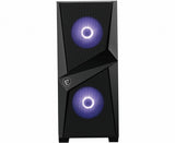 MSI MAG Forge 100M Midi Tower Sort, Transparent