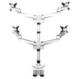 StarTech.com ARMQUADPS skærmbeslag og -stativer 68,6 cm (27") Skrivebord Sølv