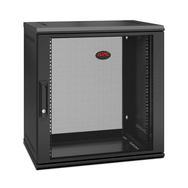 APC NetShelter WX 12U Single Hinged Wall-mount Enclosure 400mm Deep Vægmonteret stativ Sort