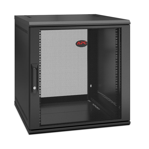 APC NetShelter WX 12U Single Hinged Wall-mount Enclosure 600mm Deep Vægmonteret stativ Sort