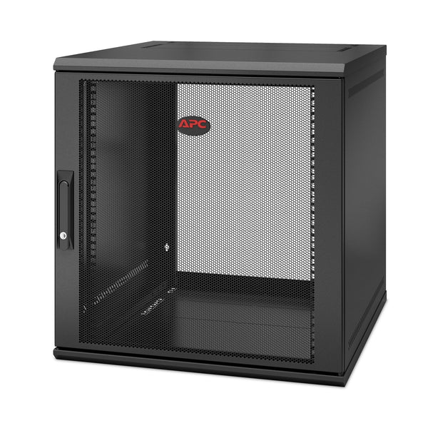 APC NetShelter WX 12U Single Hinged Wall-mount Enclosure 600mm Deep Vægmonteret stativ Sort