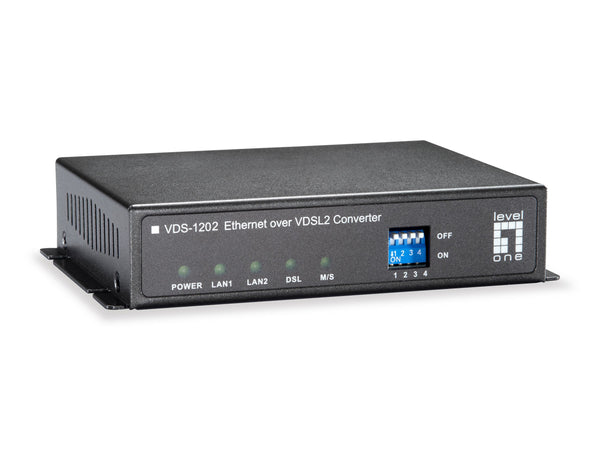 LevelOne VDS-1202 netværksomformer til medie 100 Mbit/s Grå