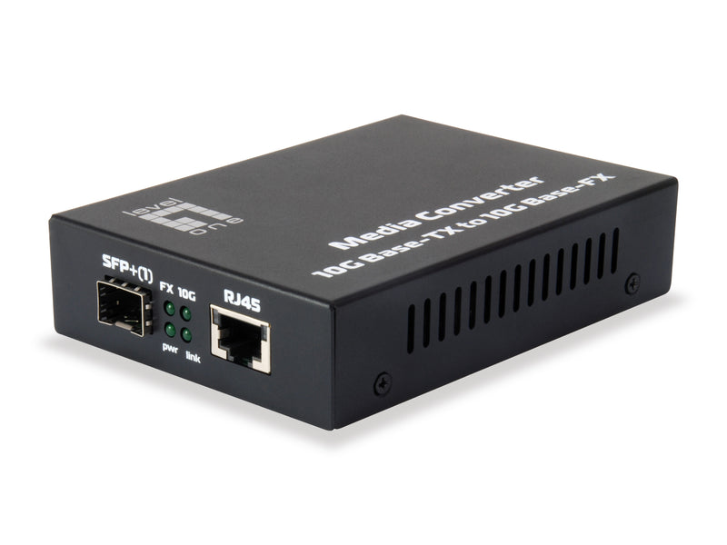 LevelOne GVT-0500 netværksomformer til medie 10000 Mbit/s Sort