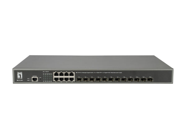 LevelOne GTL-2091 Administreret L3 Gigabit Ethernet (10/100/1000) Grå