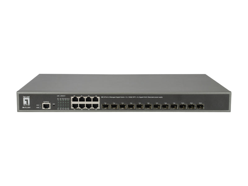 LevelOne GTL-2091 Administreret L3 Gigabit Ethernet (10/100/1000) Grå