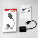 Axagon RVH-VGN videokabel adapter 0,15 m HDMI Type A (Standard) VGA (D-Sub) Sort