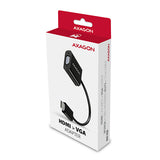 Axagon RVH-VGN videokabel adapter 0,15 m HDMI Type A (Standard) VGA (D-Sub) Sort