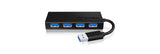 ICY BOX IB-AC6104-B USB 3.2 Gen 1 (3.1 Gen 1) Type-A 5000 Mbit/s Sort