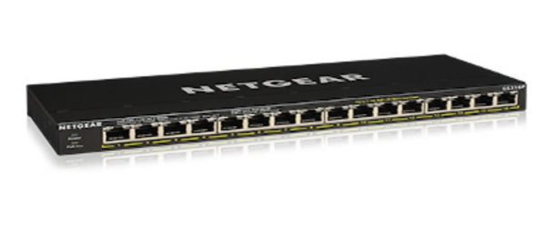NETGEAR GS316P Ikke administreret Gigabit Ethernet (10/100/1000) Strøm over Ethernet (PoE) Sort