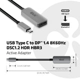 CLUB3D CAC-1567 USB grafisk adapter 7680 x 4320 pixel Sort, Sølv