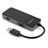StarTech.com USB32HDVGA USB grafisk adapter 3840 x 2160 pixel Sort, Sølv