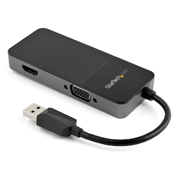 StarTech.com USB32HDVGA USB grafisk adapter 3840 x 2160 pixel Sort, Sølv