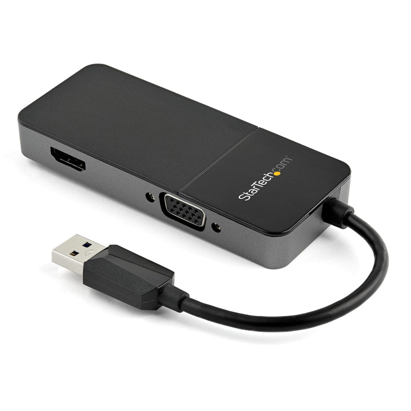 StarTech.com USB32HDVGA USB grafisk adapter 3840 x 2160 pixel Sort, Sølv