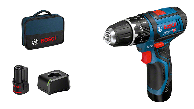 Bosch GSB 12V-15 Professional 1300 rpm Sort, Blå